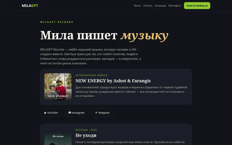 Музыкальный лейбл MilaGPT Records